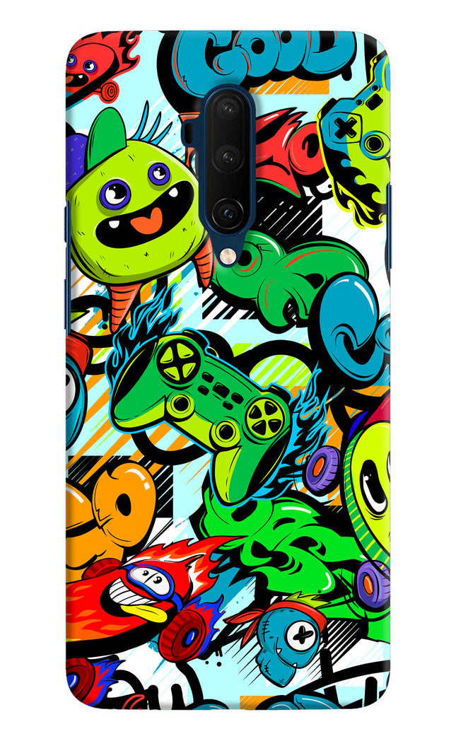 Game Doodle Oneplus 7T Pro Hard Case Back Cover by Casekaro