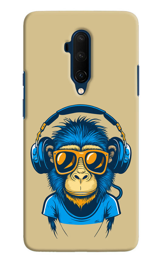 Monkey Headphone Oneplus 7T Pro Hard Case Back Cover by Casekaro