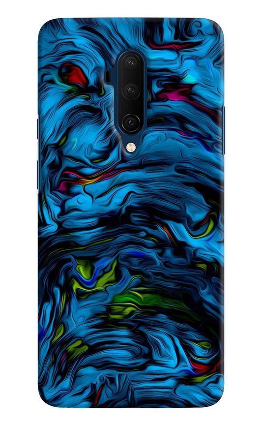Dark Blue Abstract Oneplus 7T Pro Hard Case Back Cover by Casekaro