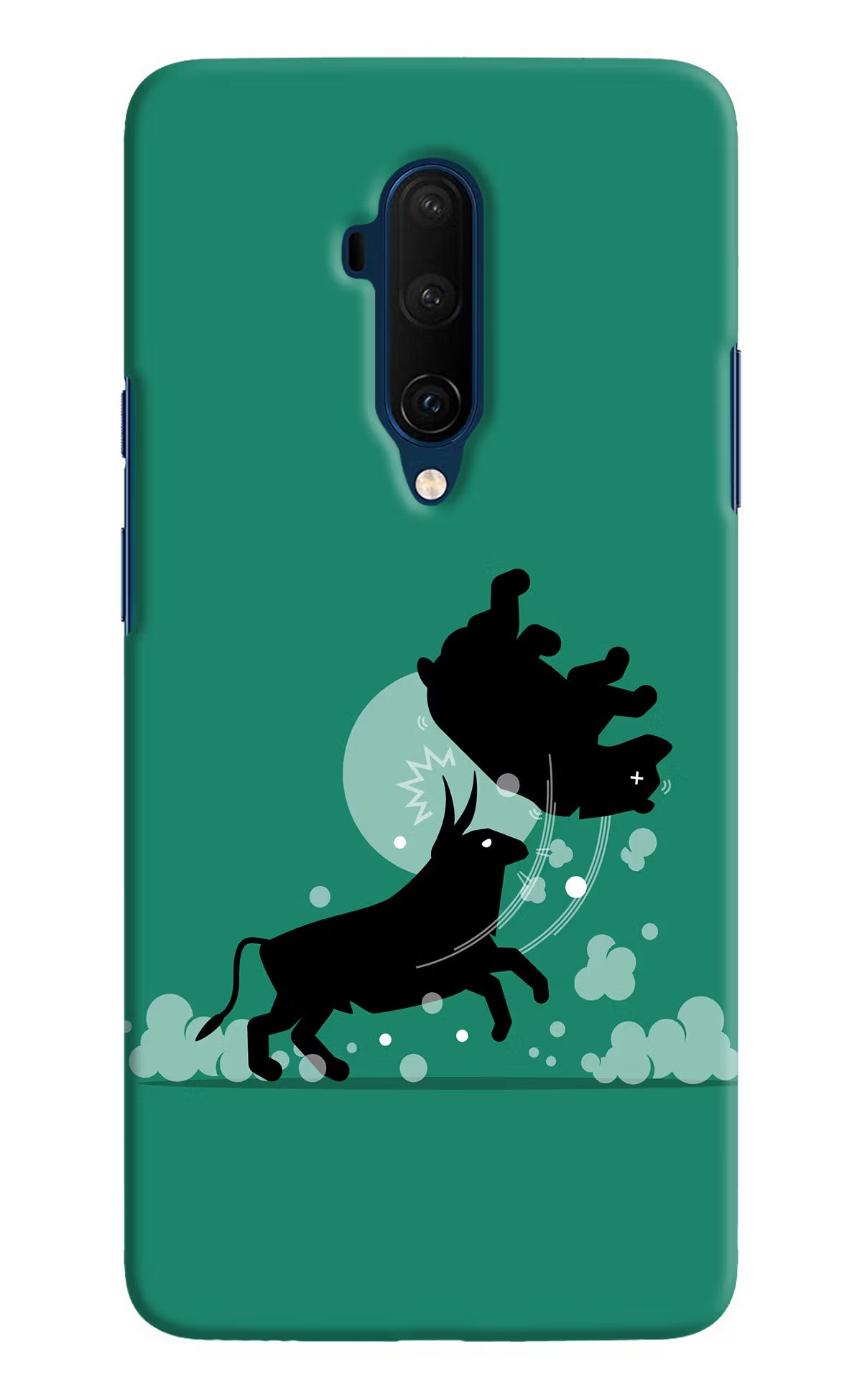 Bull Conqueror Oneplus 7T Pro Hard Case Back Cover by Casekaro
