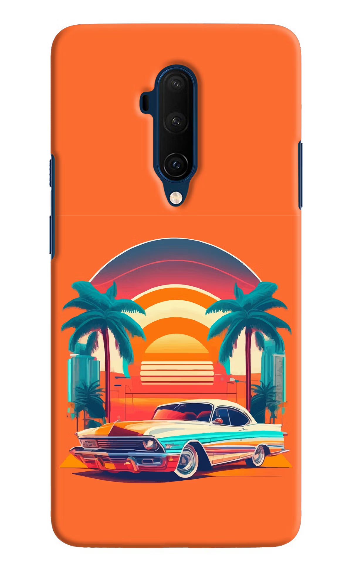 Palm Drive 80s Oneplus 7T Pro Hard Case Back Cover by Casekaro
