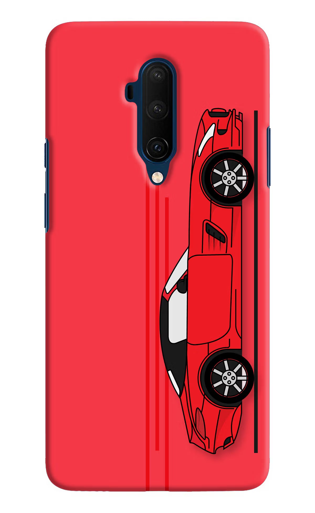 Red Velocity Oneplus 7T Pro Hard Case Back Cover by Casekaro