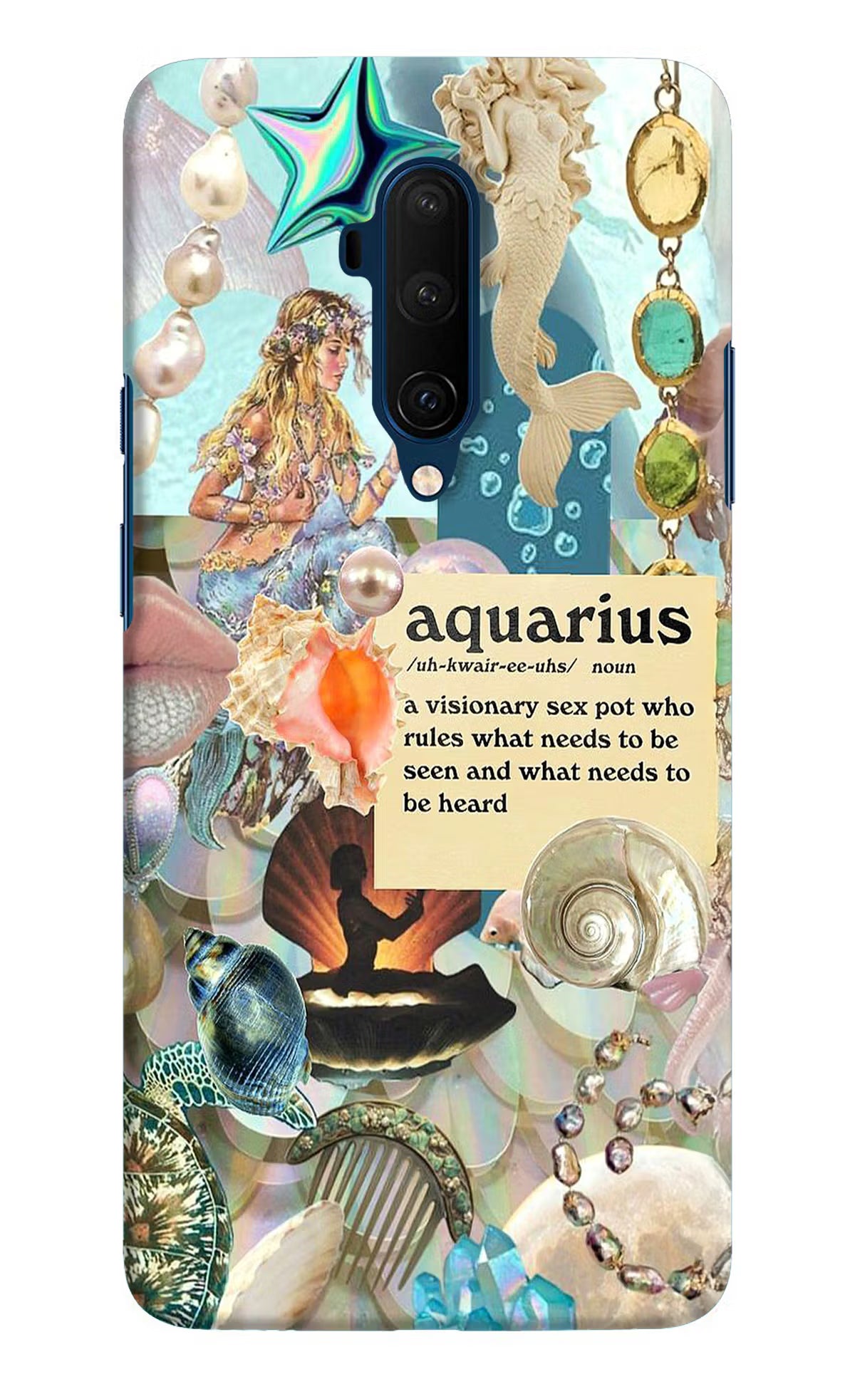 Aquarius Zodiac Oneplus 7T Pro Hard Case Back Cover by Casekaro