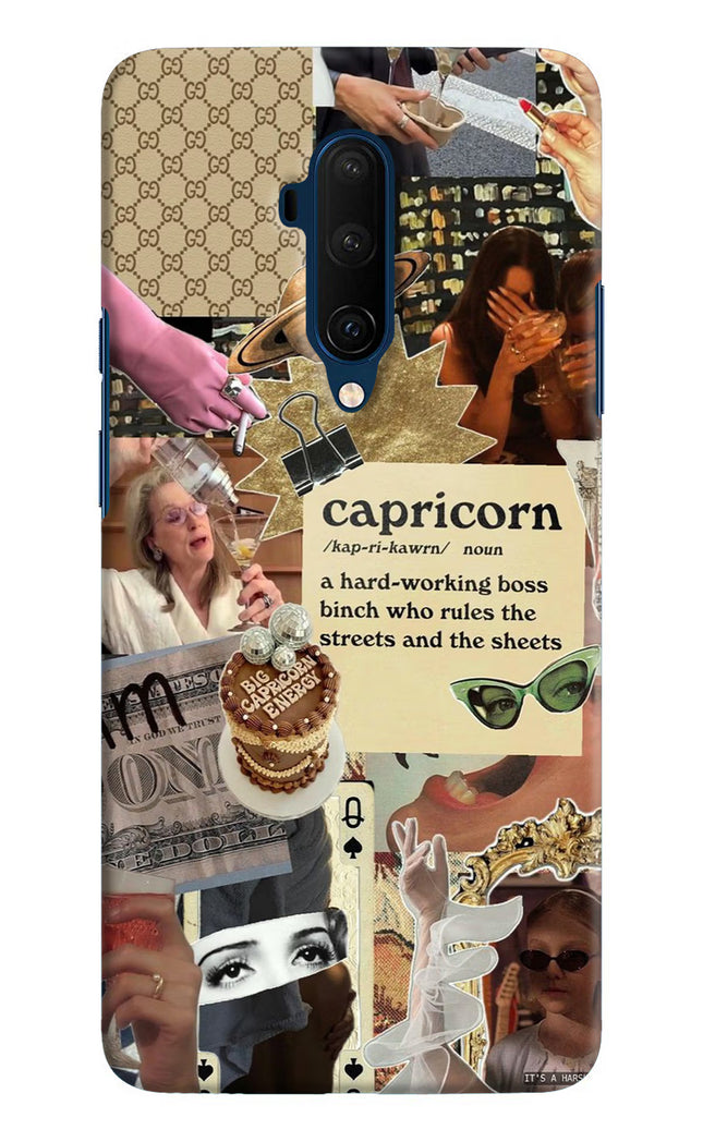 Capricorn Zodiac Oneplus 7T Pro Hard Case Back Cover by Casekaro