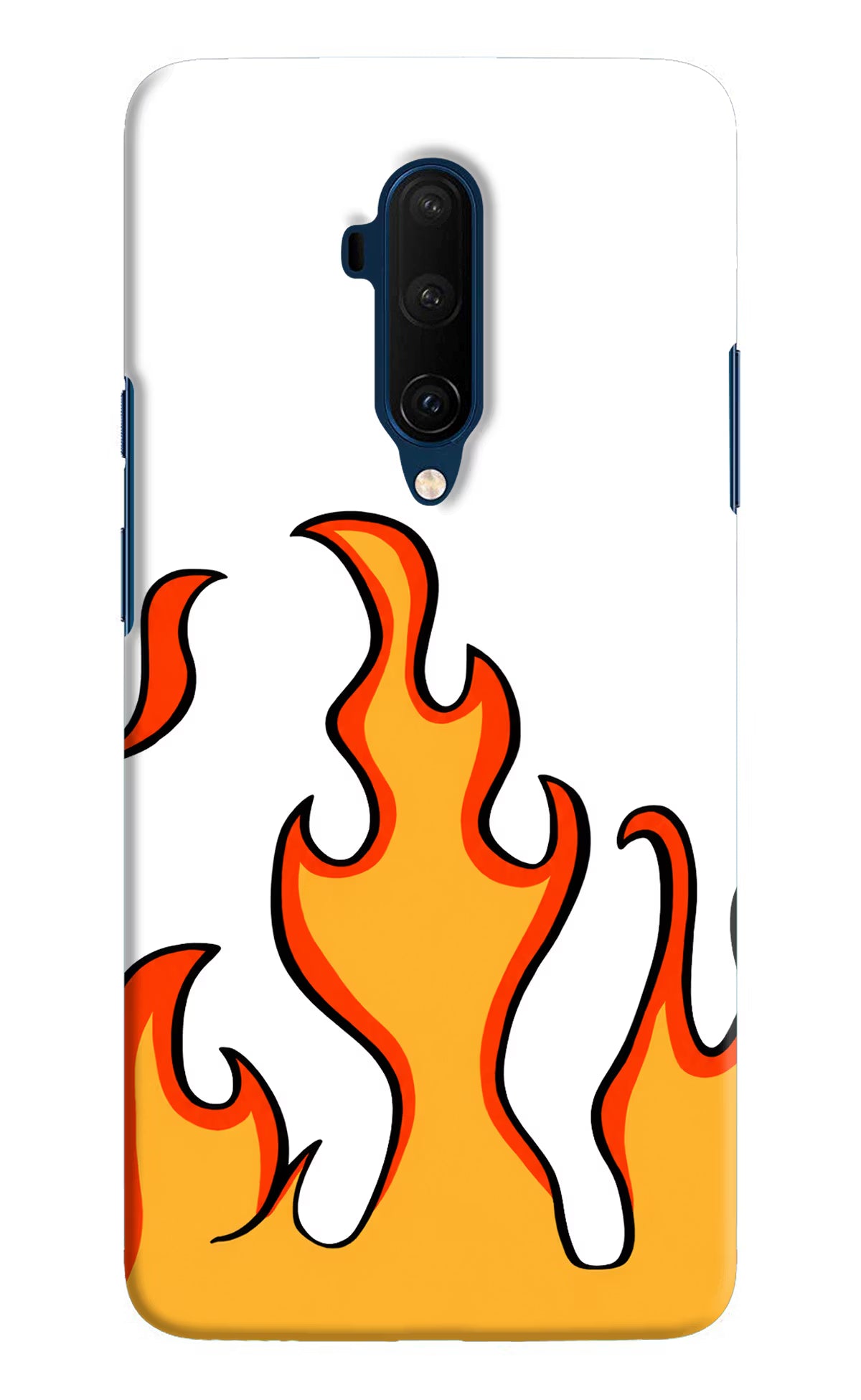 Fired Up – White Oneplus 7T Pro Hard Case Back Cover by Casekaro