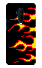 Side Sweep Flames Oneplus 7T Pro Hard Case Back Cover by Casekaro