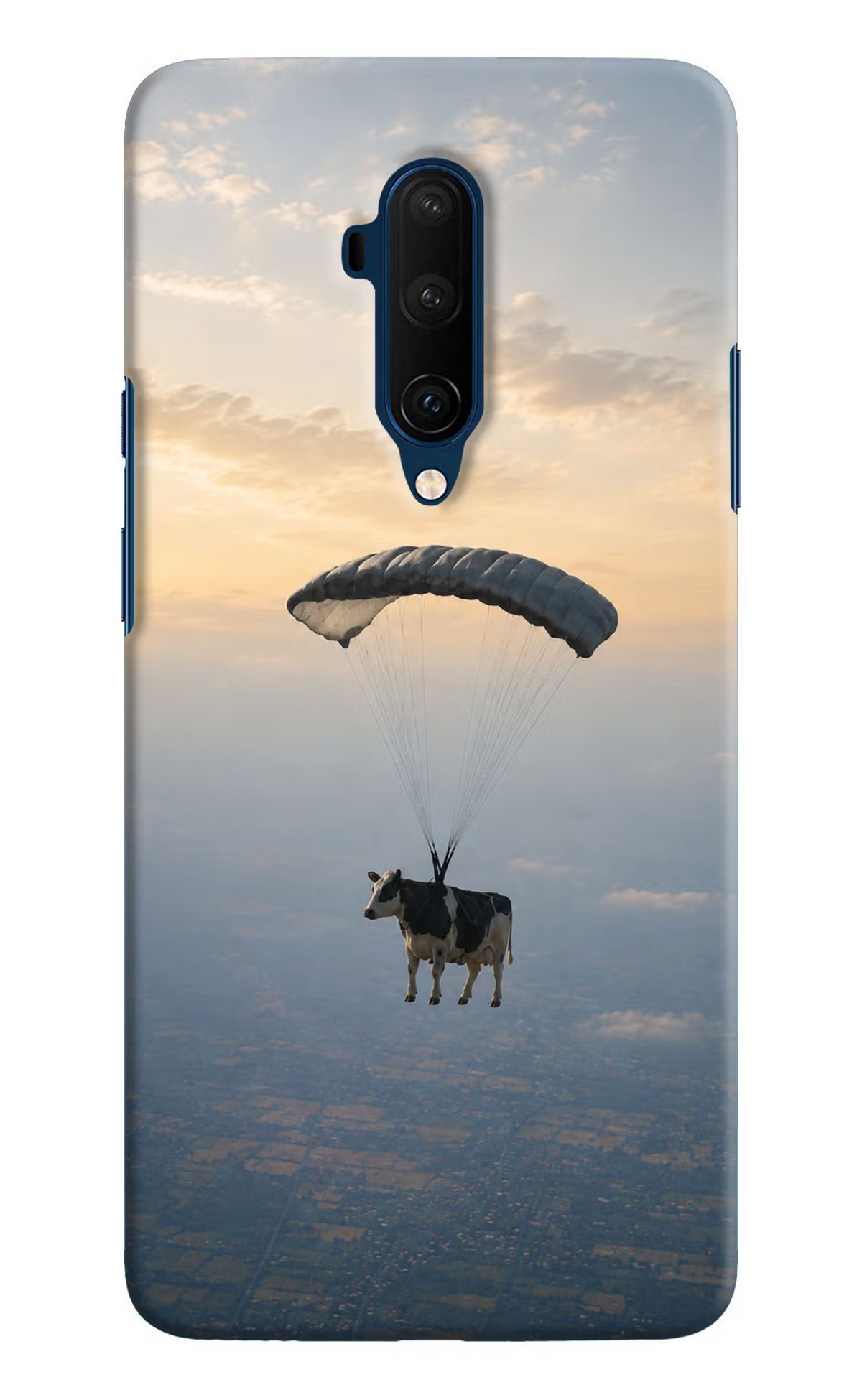 Skydiving Cow Oneplus 7T Pro Back Cover