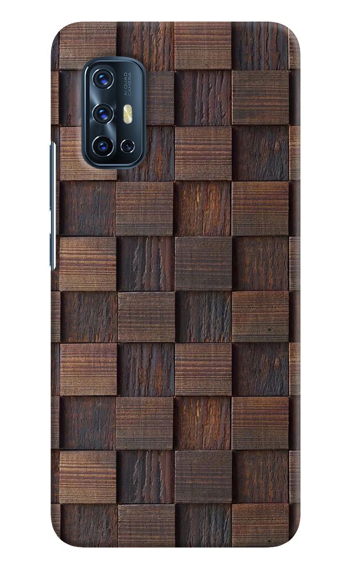 Wooden Cube Design Vivo V17 Hard Case Back Cover by Casekaro