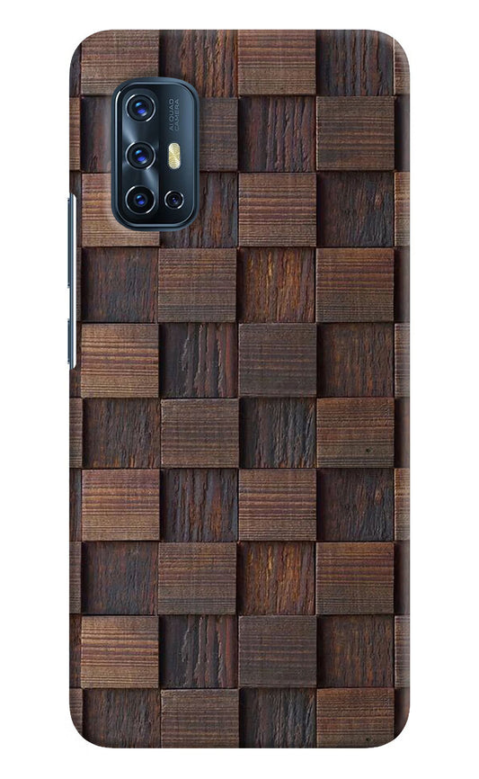 Wooden Cube Design Vivo V17 Hard Case Back Cover by Casekaro