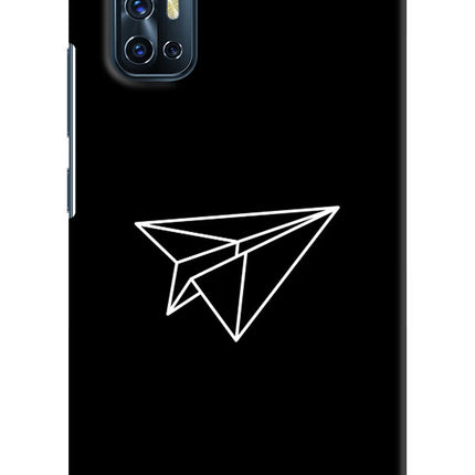 Paper Plane White Vivo V17 Hard Case Back Cover by Casekaro