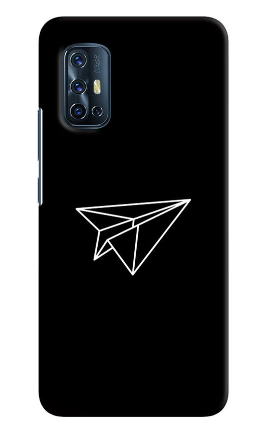 Paper Plane White Vivo V17 Hard Case Back Cover by Casekaro
