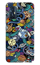 Space Abstract Vivo V17 Hard Case Back Cover by Casekaro
