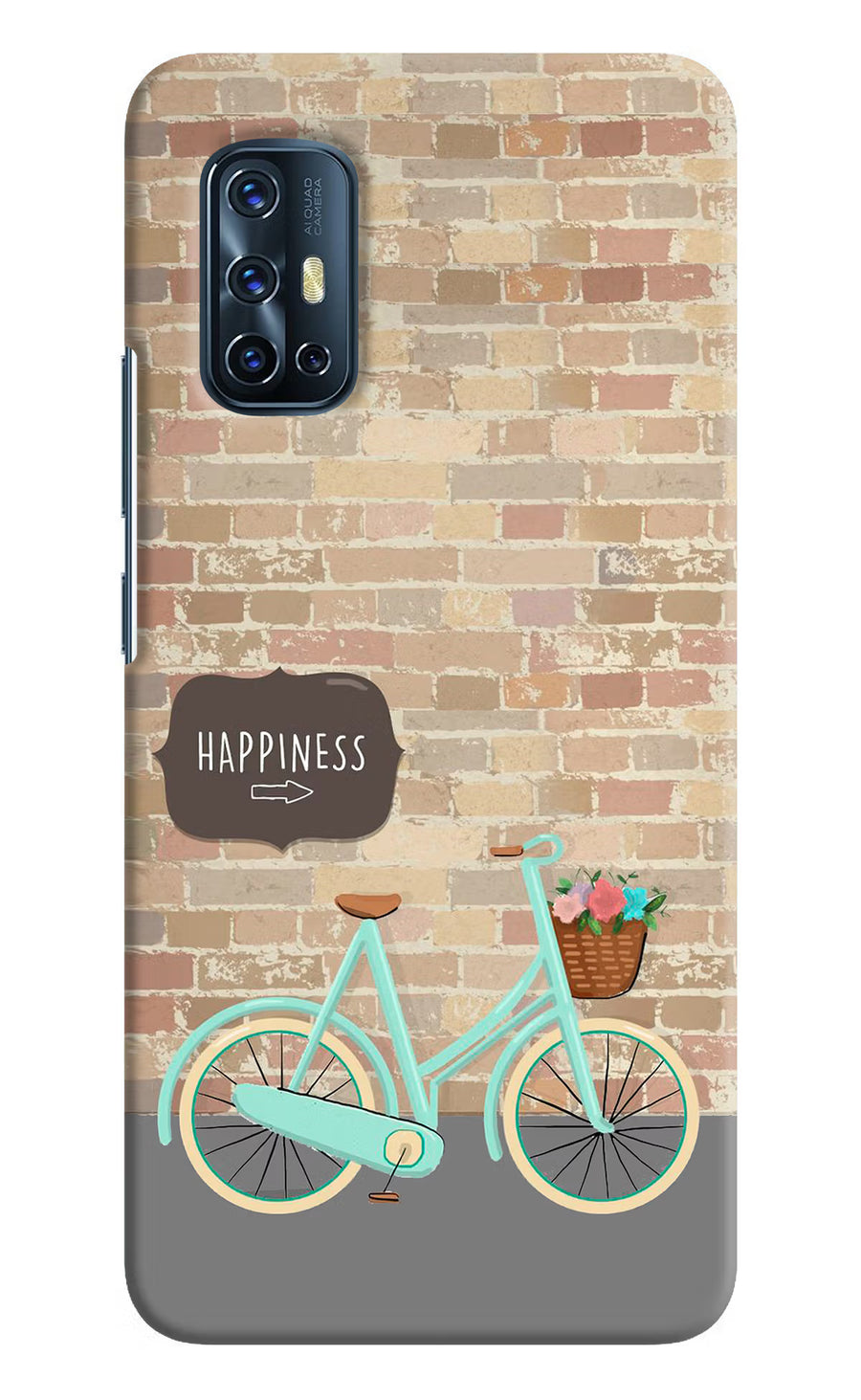 Happiness Artwork Vivo V17 Back Cover, Hard case