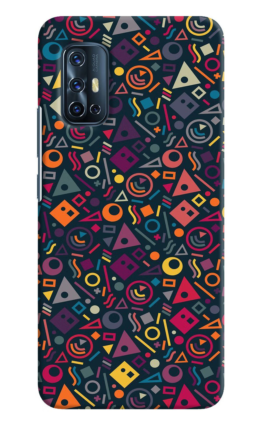 Geometric Abstract Vivo V17 Back Cover, Hard case