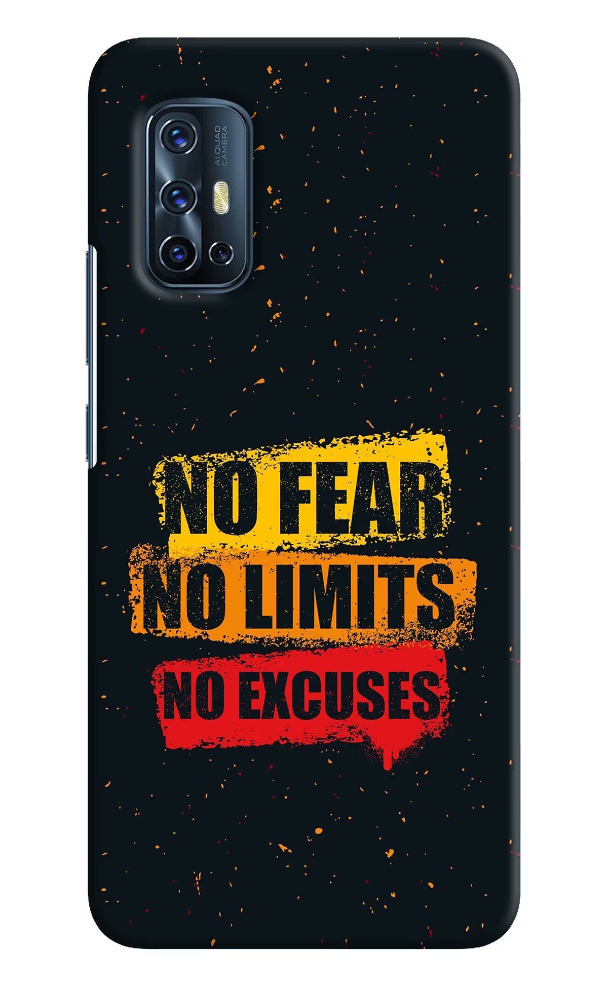 No Fear No Limits No Excuse Vivo V17 Hard Case Back Cover by Casekaro