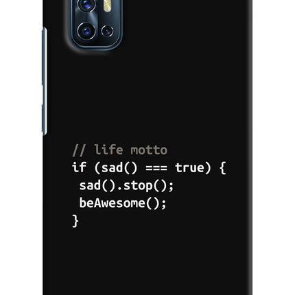 Life Motto Code Vivo V17 Hard Case Back Cover by Casekaro