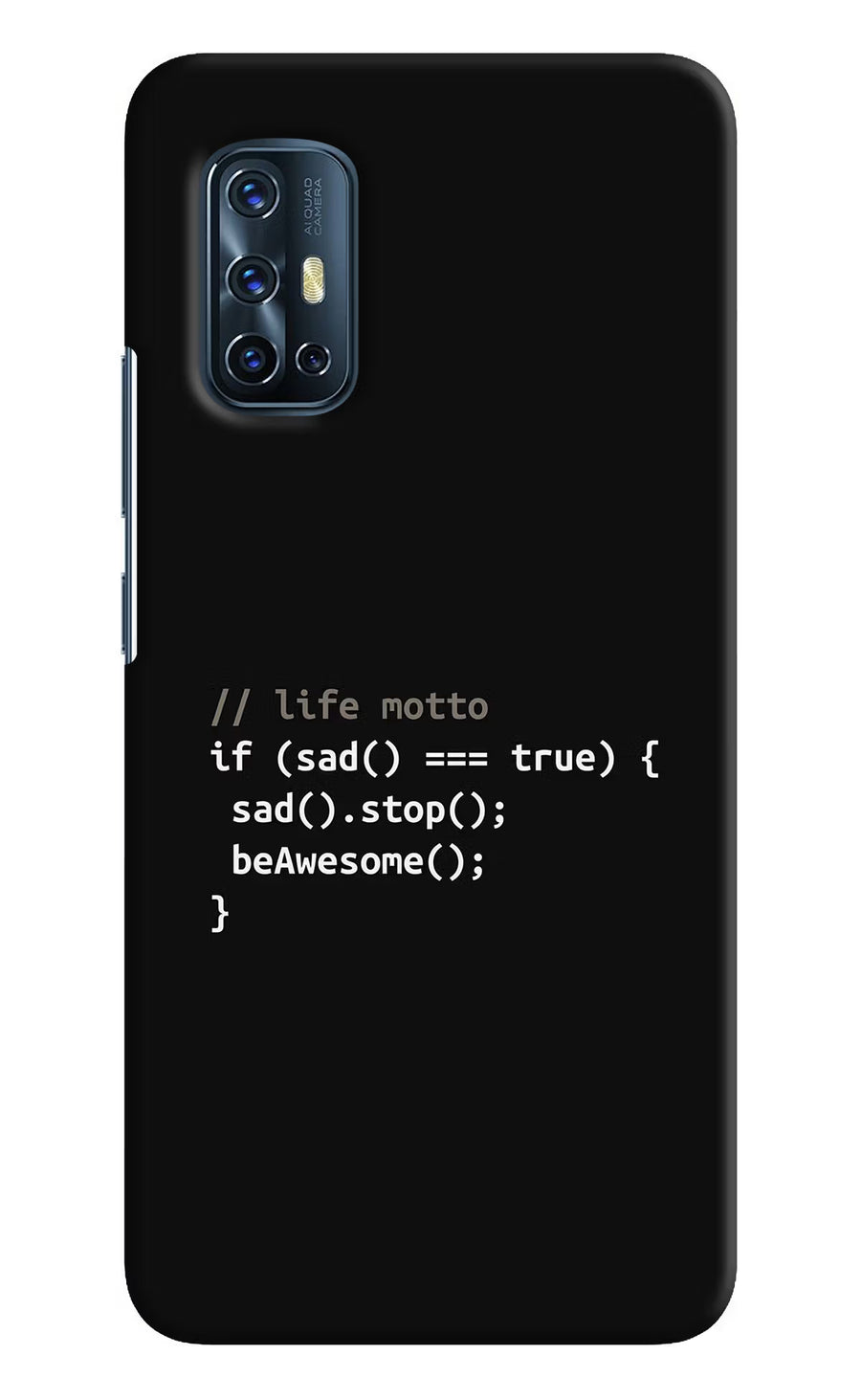 Life Motto Code Vivo V17 Back Cover, Hard case