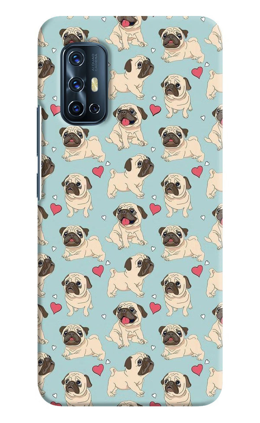 Pug Dog Vivo V17 Back Cover, Hard case