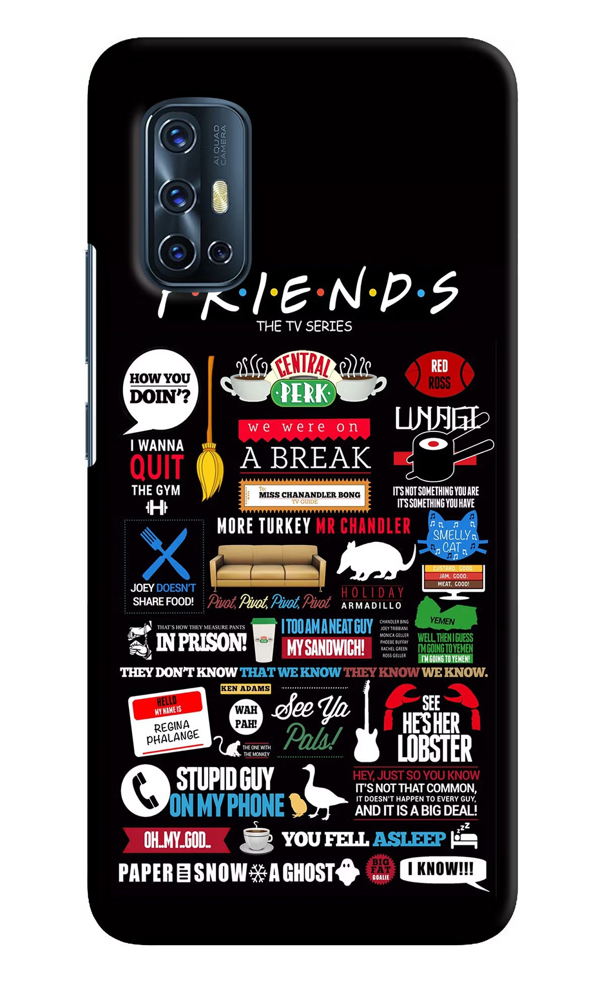 FRIENDS Vivo V17 Hard Case Back Cover by Casekaro