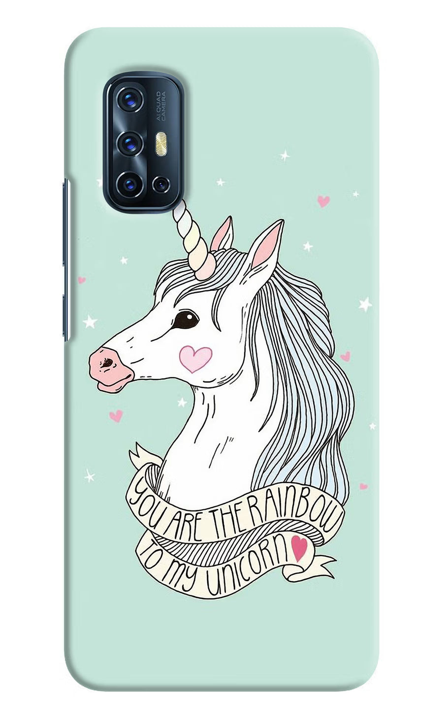 Unicorn Wallpaper Vivo V17 Back Cover, Hard case