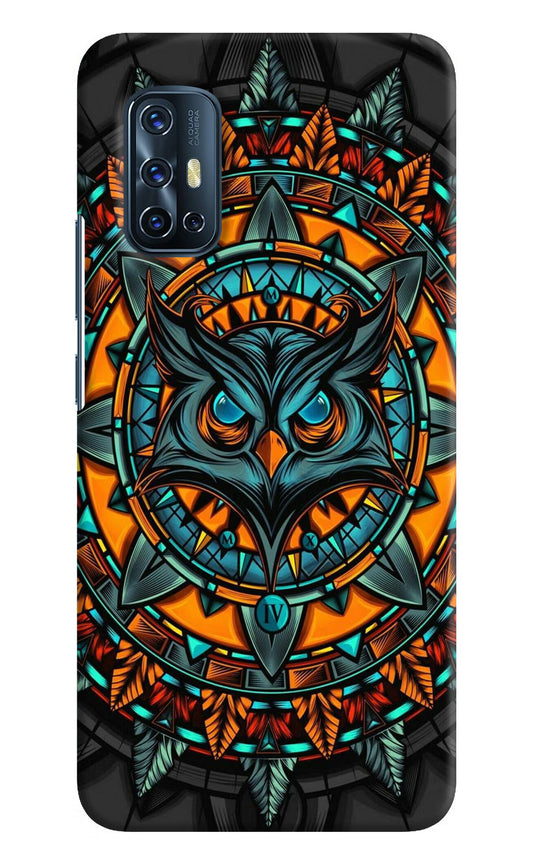 Angry Owl Art Vivo V17 Hard Case Back Cover by Casekaro