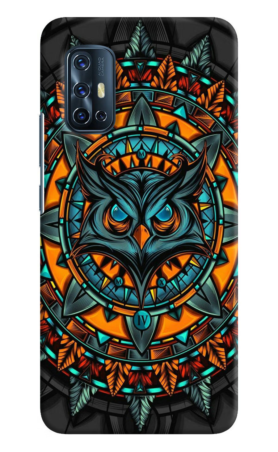 Angry Owl Art Vivo V17 Back Cover, Hard case
