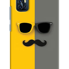 Sunglasses with Mustache Vivo V17 Hard Case Back Cover by Casekaro