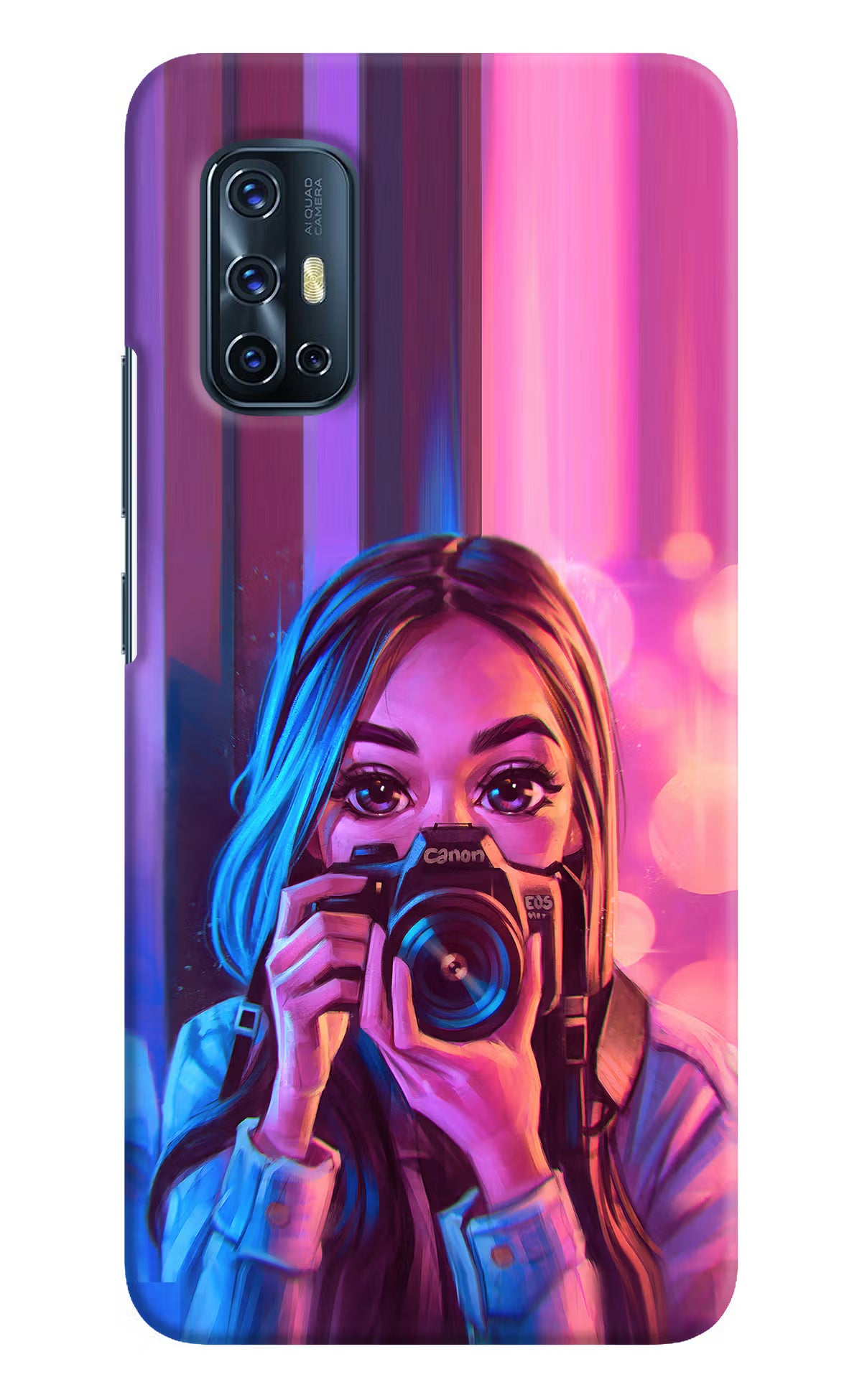 Girl Photographer Vivo V17 Hard Case Back Cover by Casekaro