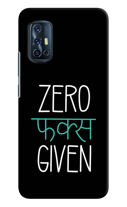 Zero Fucks Given Vivo V17 Hard Case Back Cover by Casekaro