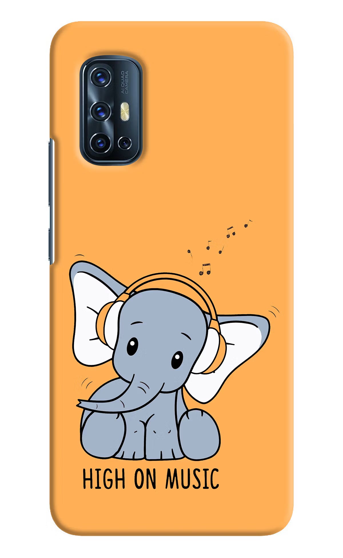 High On Music Vivo V17 Hard Case Back Cover by Casekaro