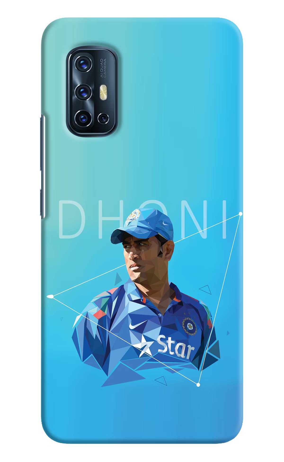 Dhoni Artwork Vivo V17 Hard Case Back Cover by Casekaro