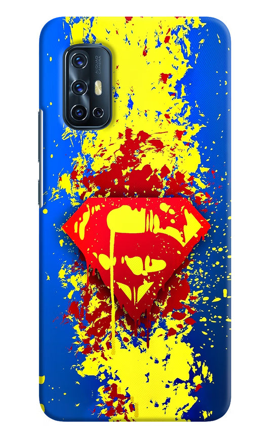 Superman logo Vivo V17 Hard Case Back Cover by Casekaro