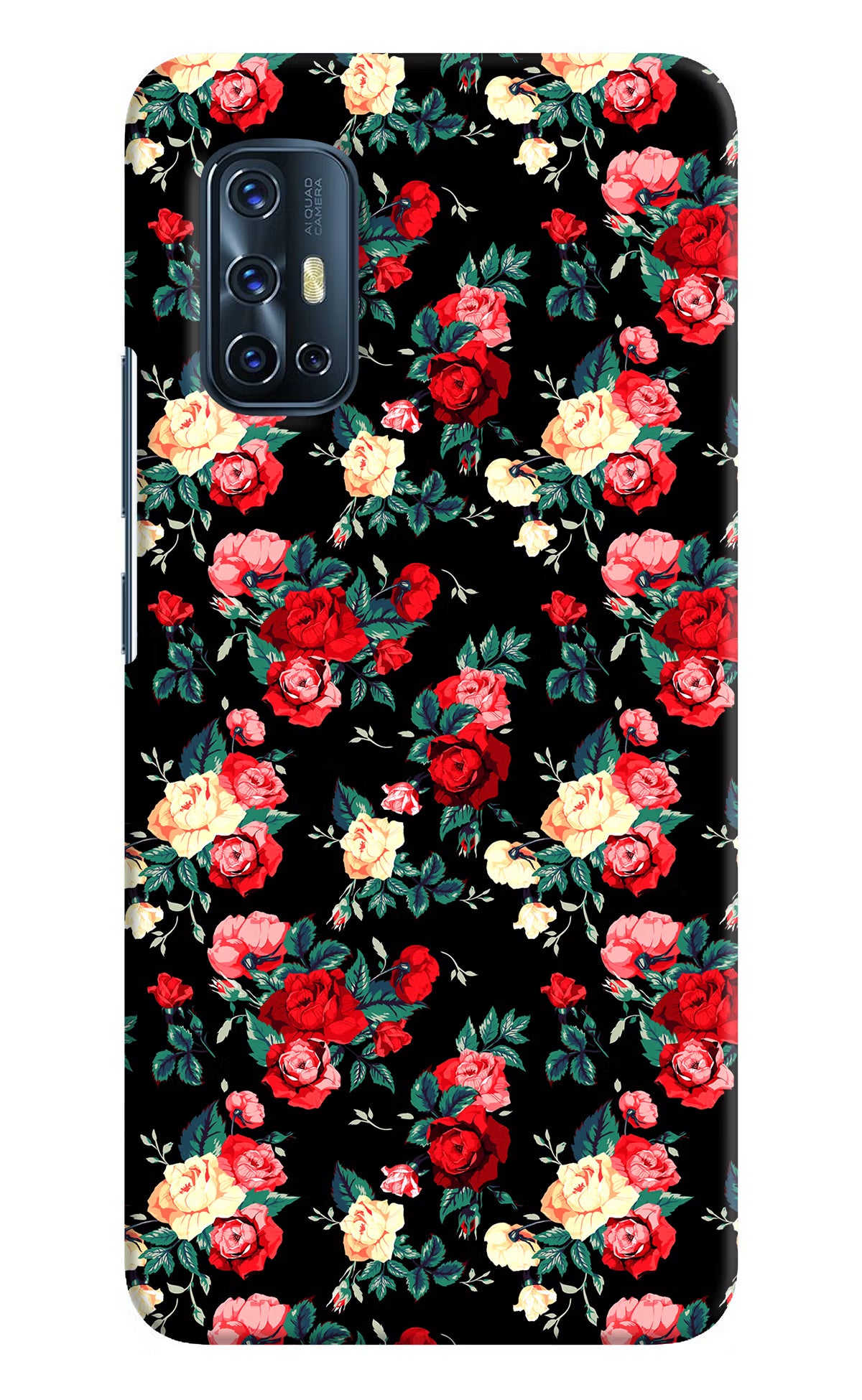 Rose Pattern Vivo V17 Hard Case Back Cover by Casekaro