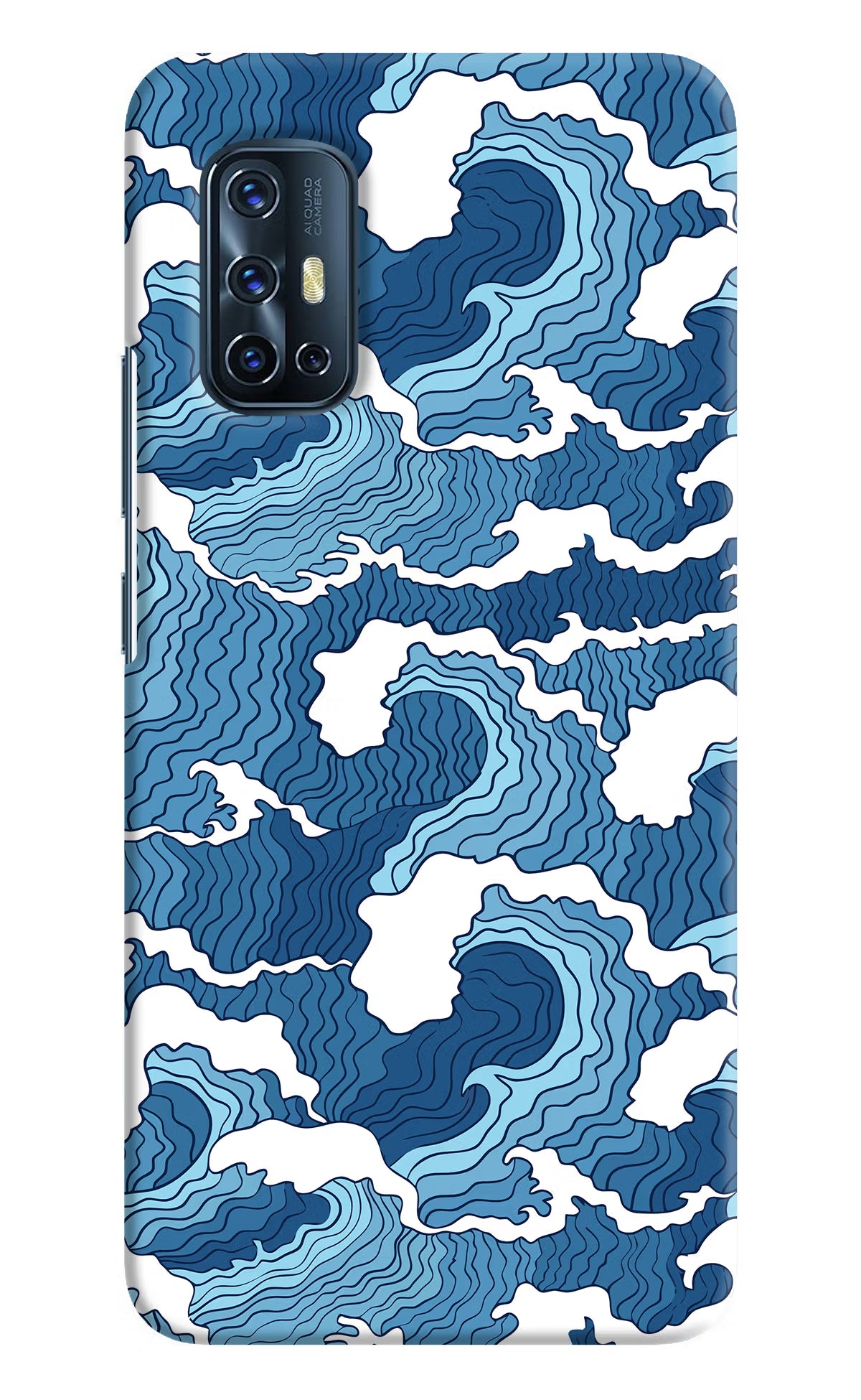 Blue Waves Vivo V17 Hard Case Back Cover by Casekaro