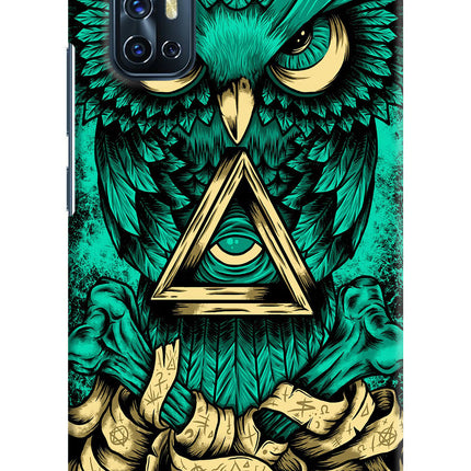 Green Owl Vivo V17 Hard Case Back Cover by Casekaro