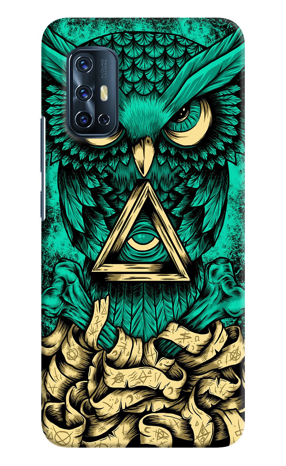 Green Owl Vivo V17 Hard Case Back Cover by Casekaro