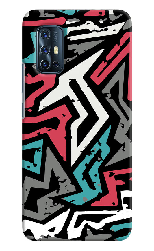 Geometric Graffiti Vivo V17 Hard Case Back Cover by Casekaro