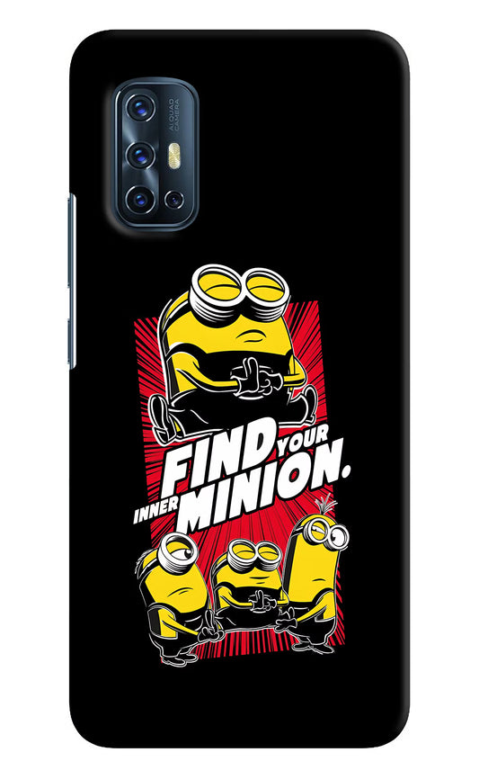 Find your inner Minion Vivo V17 Hard Case Back Cover by Casekaro