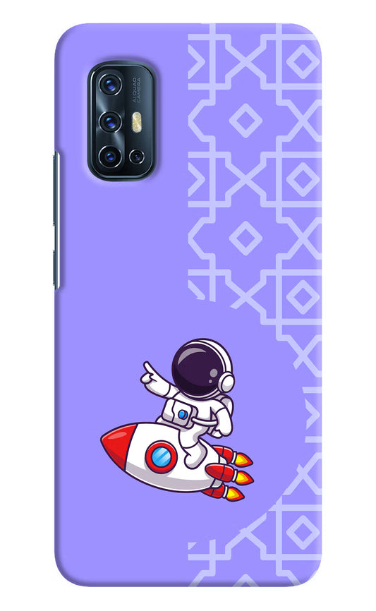 Cute Astronaut Vivo V17 Hard Case Back Cover by Casekaro