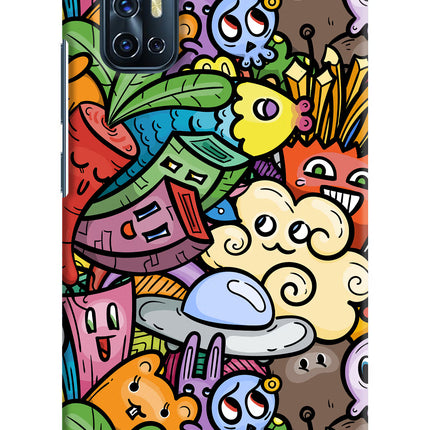 Veggie Doodle Vivo V17 Hard Case Back Cover by Casekaro