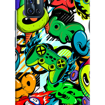 Game Doodle Vivo V17 Hard Case Back Cover by Casekaro