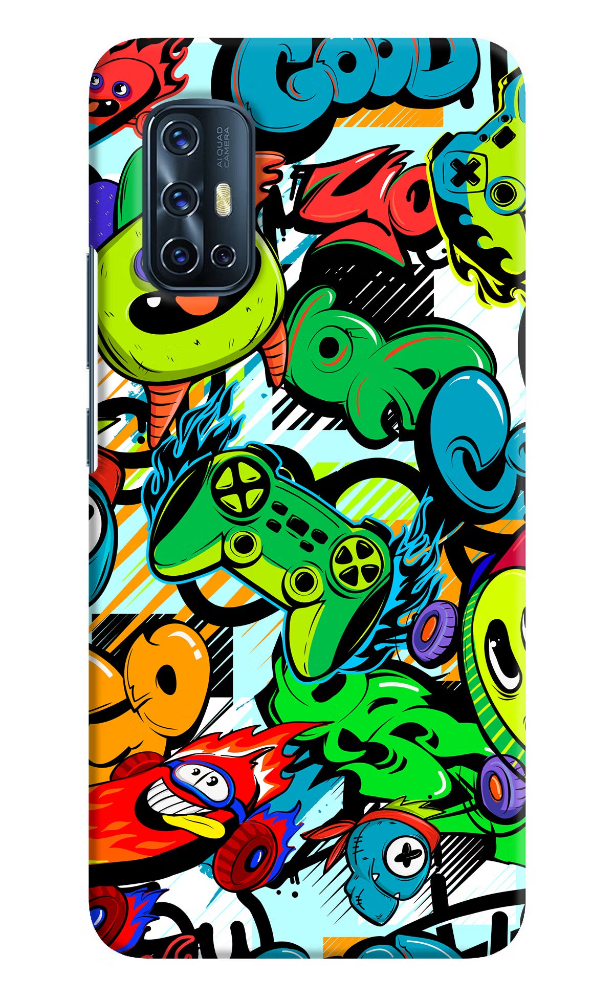 Game Doodle Vivo V17 Hard Case Back Cover by Casekaro