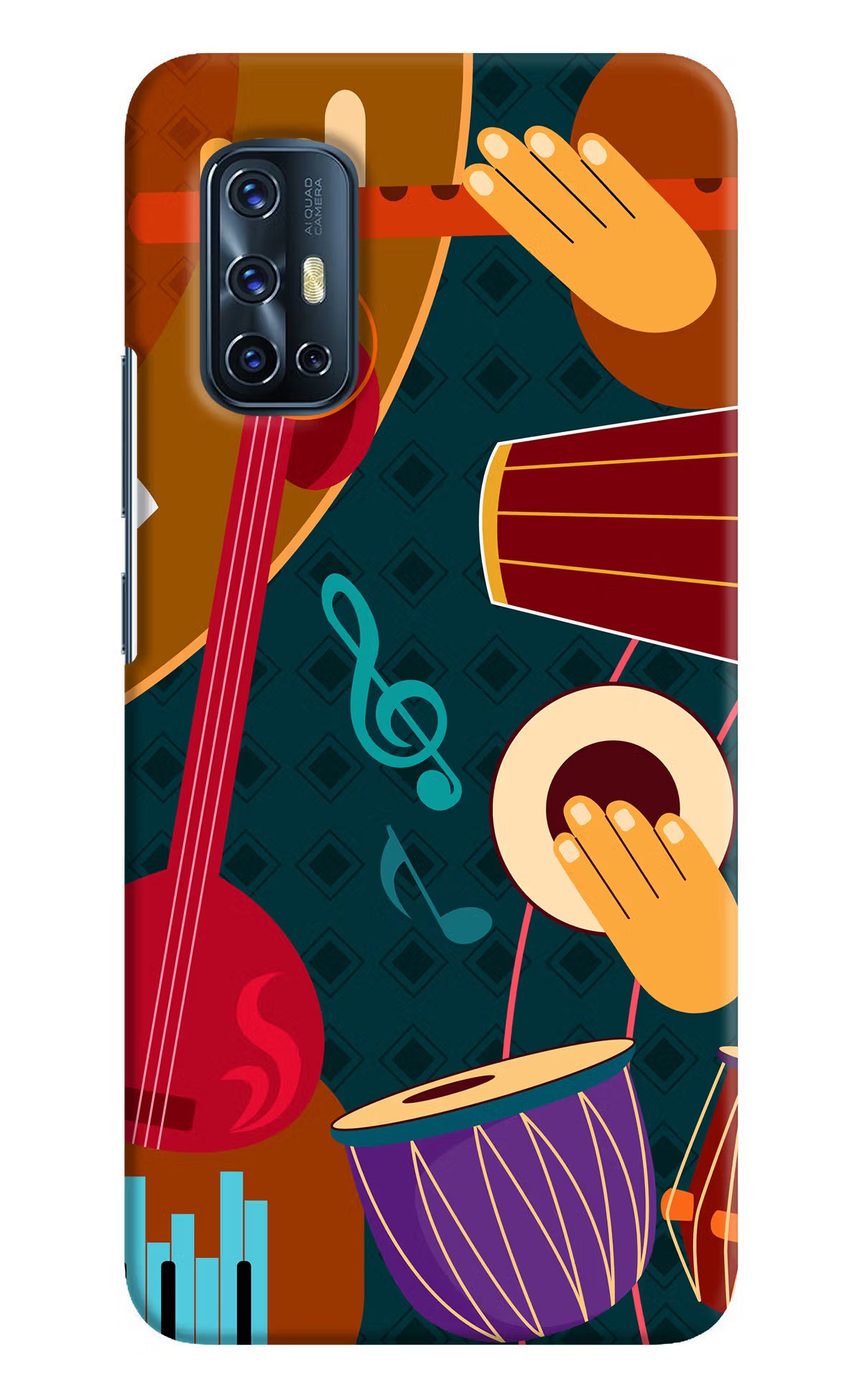 Music Instrument Vivo V17 Hard Case Back Cover by Casekaro