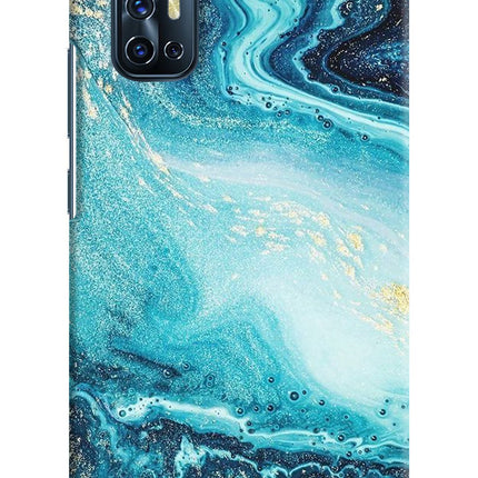 Blue Glitter Marble Vivo V17 Hard Case Back Cover by Casekaro