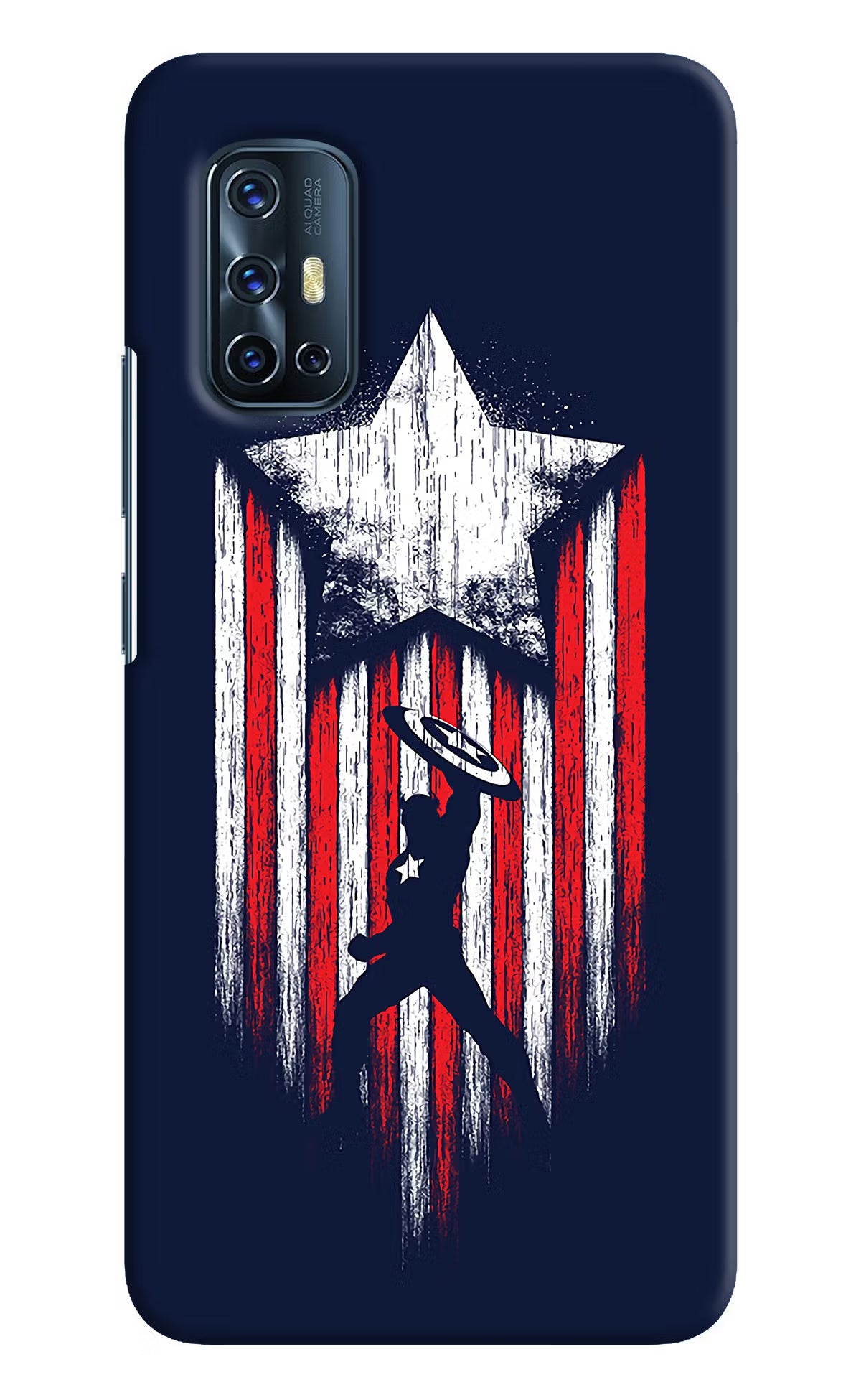 Captain America Marvel Art Vivo V17 Hard Case Back Cover by Casekaro