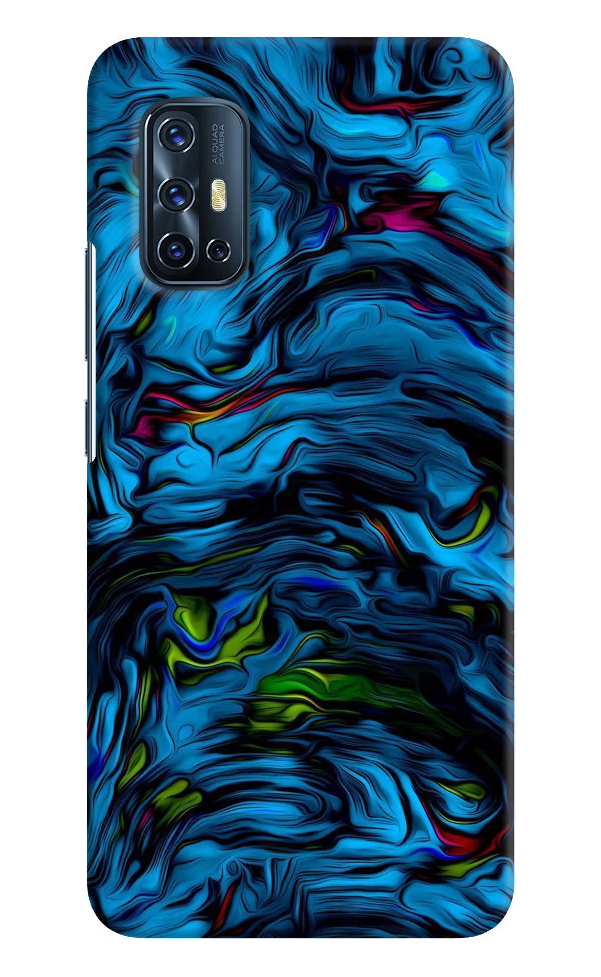 Dark Blue Abstract Vivo V17 Hard Case Back Cover by Casekaro