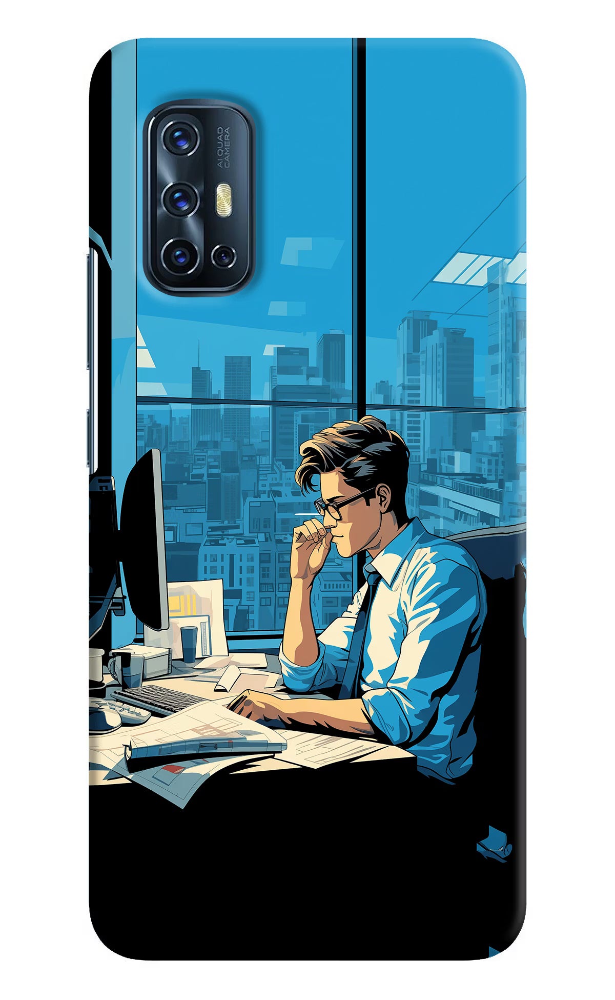 Focused Hustler (AI Generated) Vivo V17 Hard Case Back Cover by Casekaro