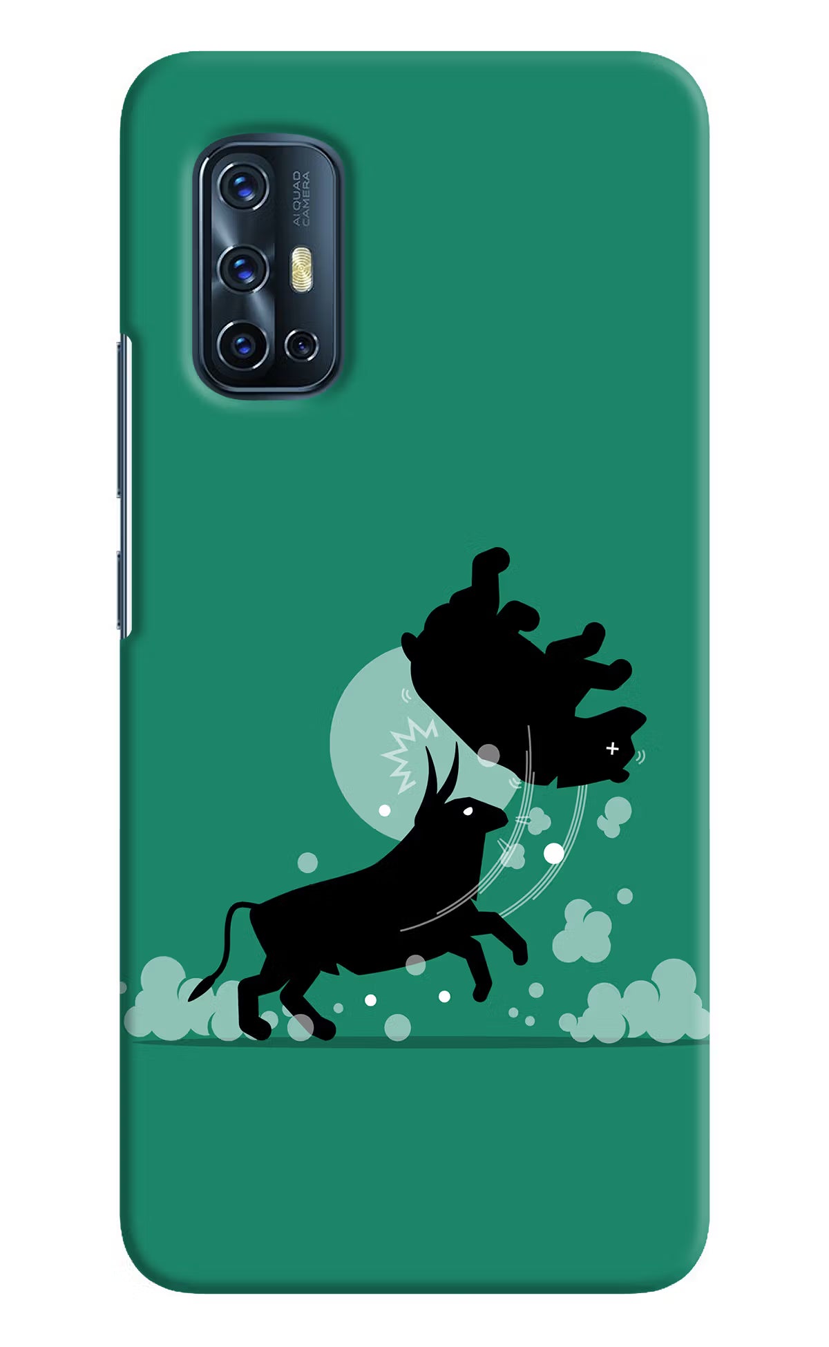 Bull Conqueror Vivo V17 Hard Case Back Cover by Casekaro