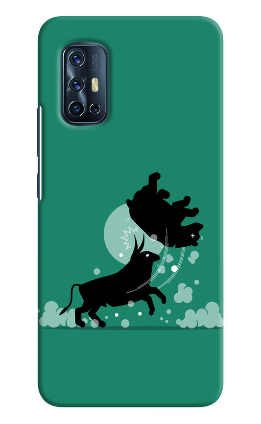 Bull Conqueror Vivo V17 Hard Case Back Cover by Casekaro
