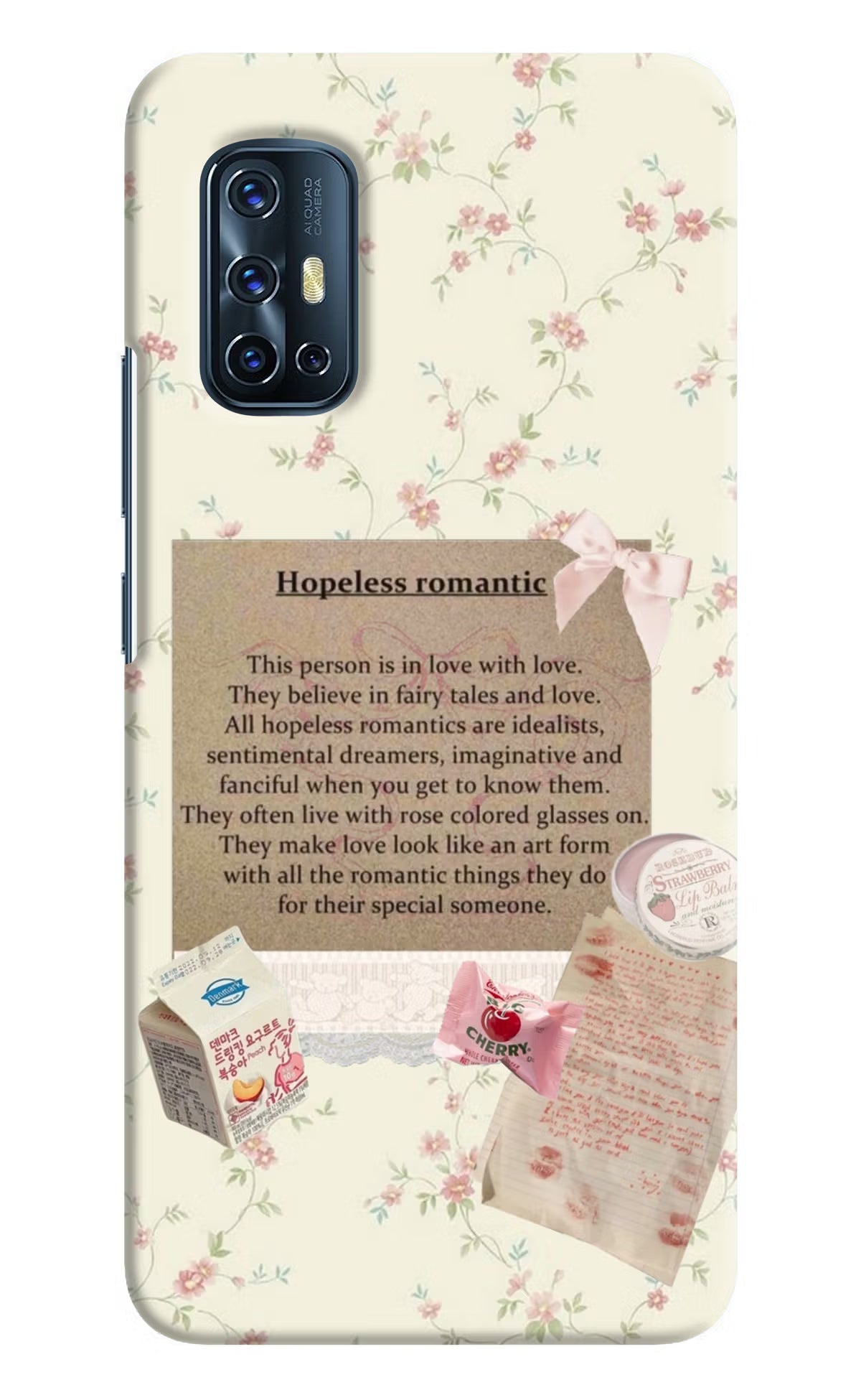 Hopeless Romantic Vivo V17 Hard Case Back Cover by Casekaro